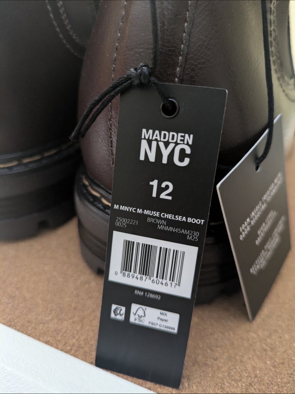 Men's Dark Brown Leather Chukka Zip Boots - Picture 4 of 11
